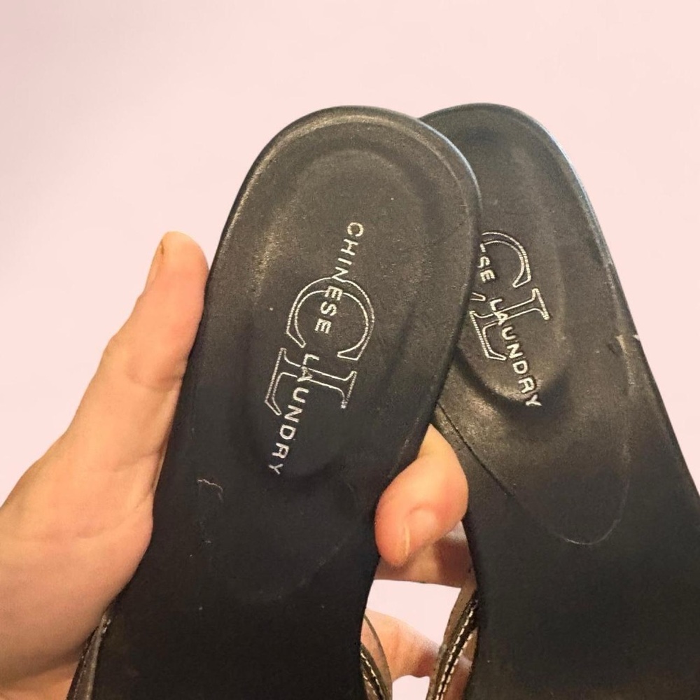 Y2K kitten heels Vintage 90s Y2K kitten heel mules with bow detail women’s 8.5 - Picture 6 of 8